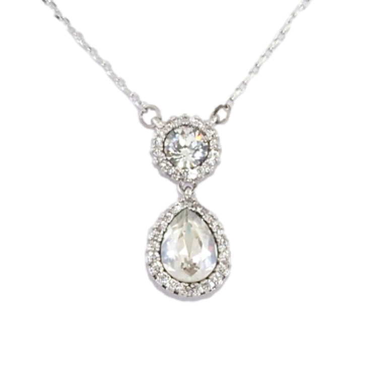 Кулон Xuping цвет Родий с кристаллами Swarovski на цепочке Кристаллы Круг и Капля с кристаллами длина фото №13 Кулон Xuping цвет Родий с кристаллами Swarovski на цепочке Кристаллы Круг и Капля с кристаллами длина фото №13