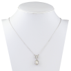 Кулон Xuping цвет Родий с кристаллами Swarovski на цепочке Кристаллы Круг и Капля с кристаллами длина фото №2