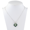 Кулон Xuping колір Родій із кристалами Swarovski на ланцюжку Сердечко Кристал та Перевернутий Квадрат довжина 41-45см фото №2 Кулон Xuping колір Родій із кристалами Swarovski на ланцюжку Сердечко Кристал та Перевернутий Квадрат довжина 41-45см фото №2