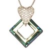 Кулон Xuping колір Родій із кристалами Swarovski на ланцюжку Сердечко Кристал та Перевернутий Квадрат довжина 41-45см фото №3 Кулон Xuping колір Родій із кристалами Swarovski на ланцюжку Сердечко Кристал та Перевернутий Квадрат довжина 41-45см фото №3