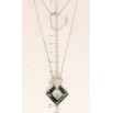 Кулон Xuping колір Родій із кристалами Swarovski на ланцюжку Сердечко Кристал та Перевернутий Квадрат довжина 41-45см фото №6 Кулон Xuping колір Родій із кристалами Swarovski на ланцюжку Сердечко Кристал та Перевернутий Квадрат довжина 41-45см фото №6