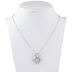 Кулон Xuping колір Родій із кристалами Swarovski на ланцюжку Сердечко Кристал та Перевернутий Квадрат довжина 41-45см фото №2 Кулон Xuping колір Родій із кристалами Swarovski на ланцюжку Сердечко Кристал та Перевернутий Квадрат довжина 41-45см фото №2