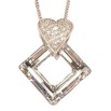 Кулон Xuping колір Родій із кристалами Swarovski на ланцюжку Сердечко Кристал та Перевернутий Квадрат довжина 41-45см фото №3 Кулон Xuping колір Родій із кристалами Swarovski на ланцюжку Сердечко Кристал та Перевернутий Квадрат довжина 41-45см фото №3