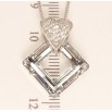 Кулон Xuping колір Родій із кристалами Swarovski на ланцюжку Сердечко Кристал та Перевернутий Квадрат довжина 41-45см фото №4 Кулон Xuping колір Родій із кристалами Swarovski на ланцюжку Сердечко Кристал та Перевернутий Квадрат довжина 41-45см фото №4
