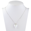 Кулон Xuping цвет Родий с кристаллами Swarovski на цепочке Сердечки Кристалл и Радужный Кристалл длина фото №2 Кулон Xuping цвет Родий с кристаллами Swarovski на цепочке Сердечки Кристалл и Радужный Кристалл длина фото №2