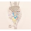 Кулон Xuping цвет Родий с кристаллами Swarovski на цепочке Сердечки Кристалл и Радужный Кристалл длина фото №4 Кулон Xuping цвет Родий с кристаллами Swarovski на цепочке Сердечки Кристалл и Радужный Кристалл длина фото №4