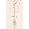 Кулон Xuping цвет Родий с кристаллами Swarovski на цепочке Сердечки Кристалл и Радужный Кристалл длина фото №5 Кулон Xuping цвет Родий с кристаллами Swarovski на цепочке Сердечки Кристалл и Радужный Кристалл длина фото №5