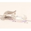 Кулон Xuping колір Родій із кристалами Swarovski на ланцюжку Серця Кристал і Райдужне Коло довжина 40-45см фото №5