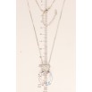 Кулон Xuping колір Родій із кристалами Swarovski на ланцюжку Серця Кристал і Райдужне Коло довжина 40-45см фото №6