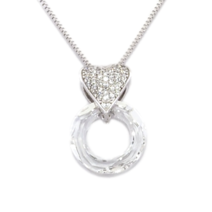 Кулон Xuping колір Родій із кристалами Swarovski на ланцюжку Серця Кристали і Кришталевий круг довжина 40-45см фото №10 Кулон Xuping колір Родій із кристалами Swarovski на ланцюжку Серця Кристали і Кришталевий круг довжина 40-45см фото №10