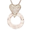 Кулон Xuping колір Родій із кристалами Swarovski на ланцюжку Серця Кристали і Кришталевий круг довжина 40-45см фото №3 Кулон Xuping колір Родій із кристалами Swarovski на ланцюжку Серця Кристали і Кришталевий круг довжина 40-45см фото №3