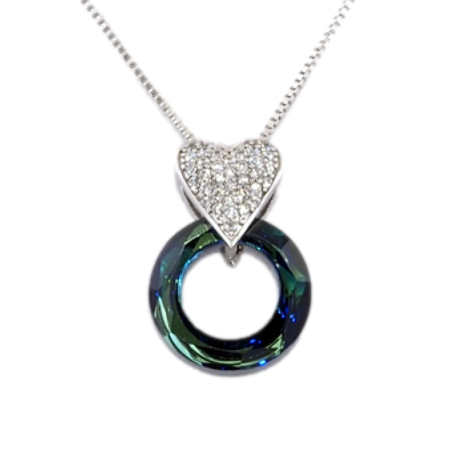 Кулон Xuping колір Родій із кристалами Swarovski на ланцюжку Сердечки Кришталеве коло довжина 40-45см фото №1 Кулон Xuping колір Родій із кристалами Swarovski на ланцюжку Сердечки Кришталеве коло довжина 40-45см фото №1