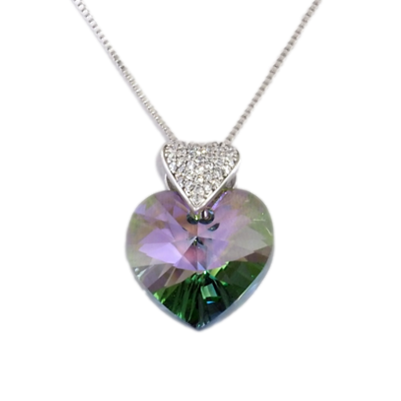 Кулон Xuping колір Родій з кристалами Swarovski на ланцюжку Сердечка Кристал Paradise Shine довжина 40-45см фото №10 Кулон Xuping колір Родій з кристалами Swarovski на ланцюжку Сердечка Кристал Paradise Shine довжина 40-45см фото №10