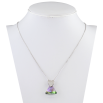 Кулон Xuping цвет Родий с кристаллами Swarovski на цепочке Сердечко Кристалл и Треугольный Кристалл длина фото №2 Кулон Xuping цвет Родий с кристаллами Swarovski на цепочке Сердечко Кристалл и Треугольный Кристалл длина фото №2