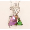 Кулон Xuping цвет Родий с кристаллами Swarovski на цепочке Сердечко Кристалл и Треугольный Кристалл длина фото №3 Кулон Xuping цвет Родий с кристаллами Swarovski на цепочке Сердечко Кристалл и Треугольный Кристалл длина фото №3