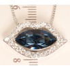 Кулон Xuping колір Родій із кристалами Swarovski на ланцюжку Ніжні Уста довжина 38-43 см фото №3