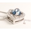 Кулон Xuping колір Родій із кристалами Swarovski на ланцюжку Ніжні Уста довжина 38-43 см фото №5