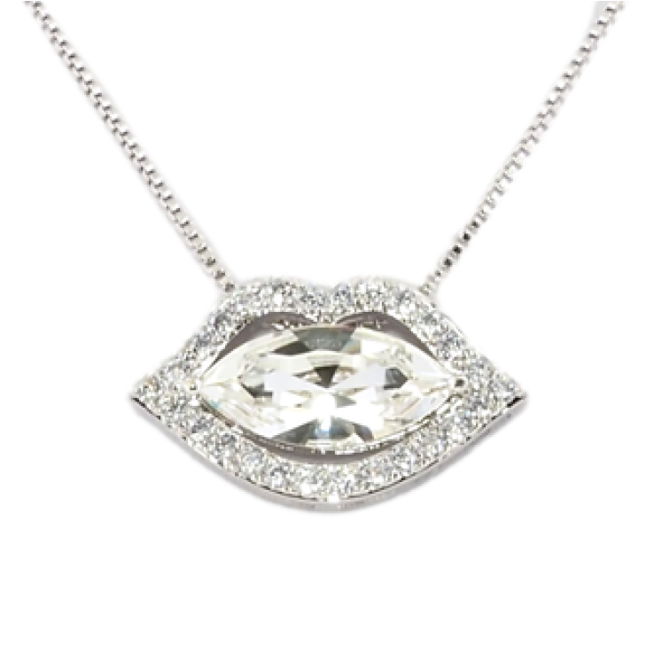Кулон Xuping цвет Родий с кристаллами Swarovski на цепочке Нежные Уста длина 39-44 см фото №10 Кулон Xuping цвет Родий с кристаллами Swarovski на цепочке Нежные Уста длина 39-44 см фото №10