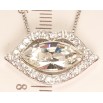 Кулон Xuping цвет Родий с кристаллами Swarovski на цепочке Нежные Уста длина 39-44 см фото №3