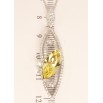 Кулон Xuping цвет Родий с кристаллами Swarovski на цепочке Изящный Узор с Кристаллом Цвет Citrine длина фото №3 Кулон Xuping цвет Родий с кристаллами Swarovski на цепочке Изящный Узор с Кристаллом Цвет Citrine длина фото №3