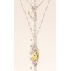 Кулон Xuping цвет Родий с кристаллами Swarovski на цепочке Изящный Узор с Кристаллом Цвет Citrine длина фото №4 Кулон Xuping цвет Родий с кристаллами Swarovski на цепочке Изящный Узор с Кристаллом Цвет Citrine длина фото №4