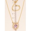 Подвеска Xuping 18K с кристаллами Swarovski на цепочке Кристалл Light Amethyst в рамке дл.43-49см фото №3 Подвеска Xuping 18K с кристаллами Swarovski на цепочке Кристалл Light Amethyst в рамке дл.43-49см фото №3
