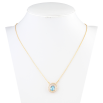 Подвеска Xuping 18K с кристаллами Swarovski на цепочке Кристалл Aquamarine в овальной рамке 43-48см фото №2 Подвеска Xuping 18K с кристаллами Swarovski на цепочке Кристалл Aquamarine в овальной рамке 43-48см фото №2