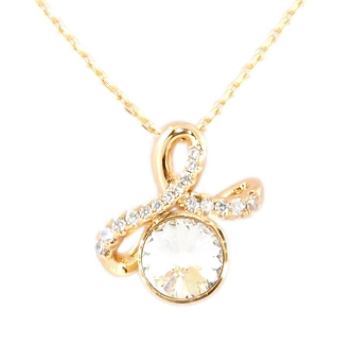 Кулон Xuping 18K с кристаллами Swarovski на цепочке Ленточный бантик с кристаллом риволи дл.40-45см х 1мм фото №25 Кулон Xuping 18K с кристаллами Swarovski на цепочке Ленточный бантик с кристаллом риволи дл.40-45см х 1мм фото №25