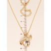 Кулон Xuping 18K с кристаллами Swarovski на цепочке Ленточный бантик с кристаллом риволи дл.40-45см х 1мм фото №4 Кулон Xuping 18K с кристаллами Swarovski на цепочке Ленточный бантик с кристаллом риволи дл.40-45см х 1мм фото №4
