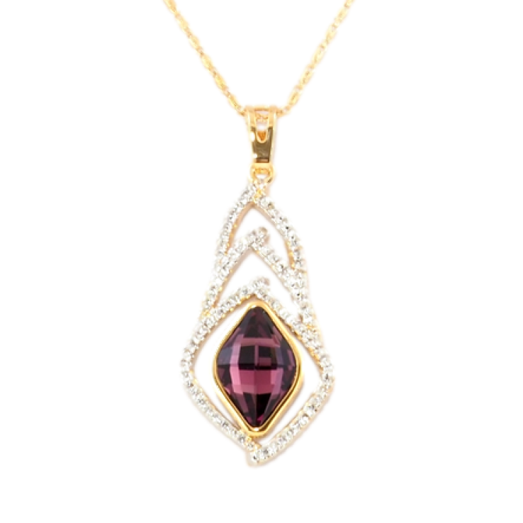 Кулон Xuping цвет+цвет Родий с кристаллами Swarovski на цепочке Кристалл Burgundy форма лимон длина 45см фото №11 Кулон Xuping цвет+цвет Родий с кристаллами Swarovski на цепочке Кристалл Burgundy форма лимон длина 45см фото №11