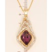 Кулон Xuping цвет+цвет Родий с кристаллами Swarovski на цепочке Кристалл Burgundy форма лимон длина 45см фото №4 Кулон Xuping цвет+цвет Родий с кристаллами Swarovski на цепочке Кристалл Burgundy форма лимон длина 45см фото №4