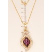 Кулон Xuping цвет+цвет Родий с кристаллами Swarovski на цепочке Кристалл Burgundy форма лимон длина 45см фото №5 Кулон Xuping цвет+цвет Родий с кристаллами Swarovski на цепочке Кристалл Burgundy форма лимон длина 45см фото №5