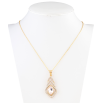 Кулон Xuping цвет+цвет Родий с кристаллами Swarovski на цепочке Кристалл Light Rose форма лимон дл.40-45см фото №3 Кулон Xuping цвет+цвет Родий с кристаллами Swarovski на цепочке Кристалл Light Rose форма лимон дл.40-45см фото №3