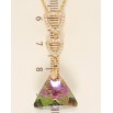 Кулон Xuping колір 18K з кр-ми Swarovski на ланцюжку Кристал Vitrail Light з трикутниками довжина 39-44см фото №3