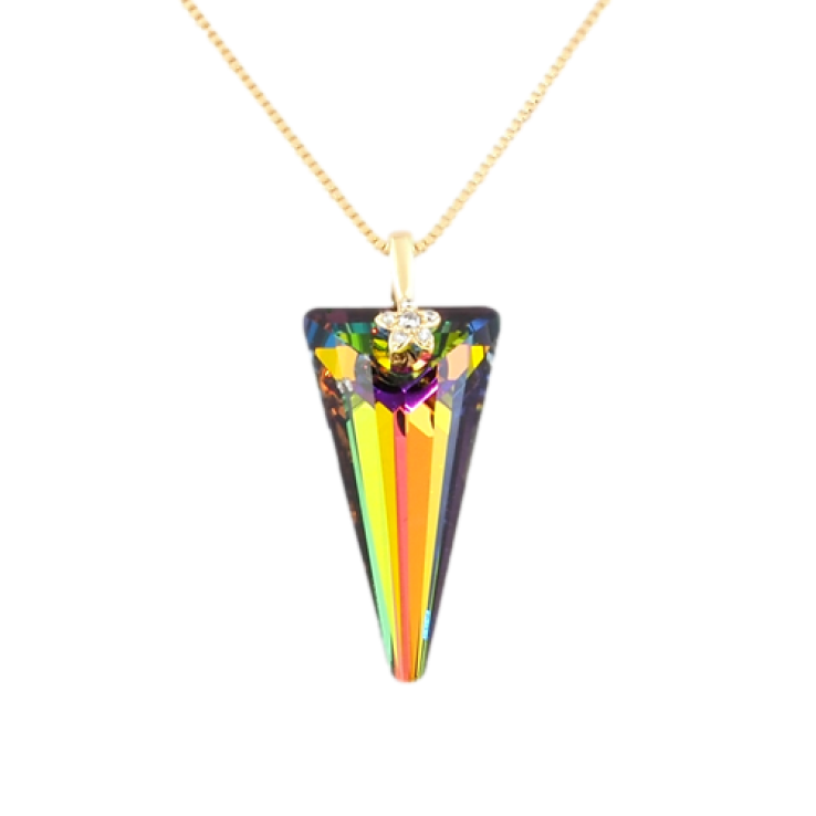 Кулон Xuping цвет 18K с кр-ми Swarovski на цепочке Кристалл Vitrail Medium с цветочком длина 40-45см фото №22