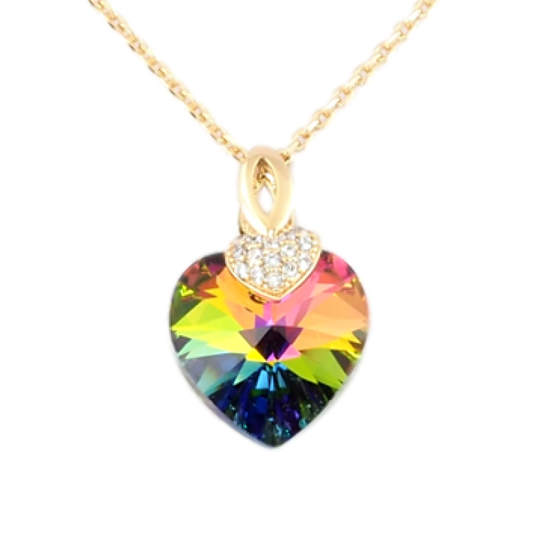 Кулон Xuping колір 18K з кр-ми Swarovski на ланцюжку Кристальне серце Vitrail Medium довжина 38,5-43,5см фото №7 Кулон Xuping колір 18K з кр-ми Swarovski на ланцюжку Кристальне серце Vitrail Medium довжина 38,5-43,5см фото №7