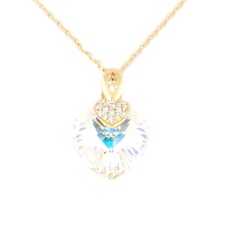Кулон Xuping колір 18K з кр-ми Swarovski на ланцюжку Кристальне серце Shimmer довжина 39-44см фото №11 Кулон Xuping колір 18K з кр-ми Swarovski на ланцюжку Кристальне серце Shimmer довжина 39-44см фото №11