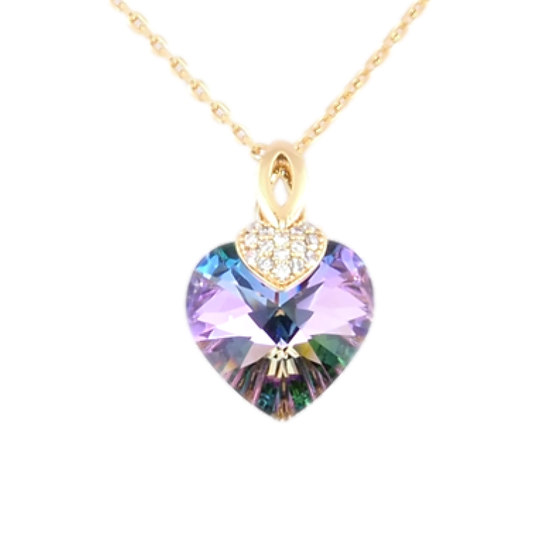 Кулон Xuping колір 18K з кр-ми Swarovski на ланцюжку Кристальне серце Paradise Shine довжина 39-43,5см фото №2 Кулон Xuping колір 18K з кр-ми Swarovski на ланцюжку Кристальне серце Paradise Shine довжина 39-43,5см фото №2