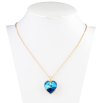 Кулон Xuping колір 18K з кр-ми Swarovski на ланцюжку Кристальне серце Capri Blue довжина 40-45см фото №2 Кулон Xuping колір 18K з кр-ми Swarovski на ланцюжку Кристальне серце Capri Blue довжина 40-45см фото №2