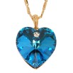 Кулон Xuping колір 18K з кр-ми Swarovski на ланцюжку Кристальне серце Capri Blue довжина 40-45см фото №3 Кулон Xuping колір 18K з кр-ми Swarovski на ланцюжку Кристальне серце Capri Blue довжина 40-45см фото №3