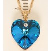 Кулон Xuping колір 18K з кр-ми Swarovski на ланцюжку Кристальне серце Capri Blue довжина 40-45см фото №4 Кулон Xuping колір 18K з кр-ми Swarovski на ланцюжку Кристальне серце Capri Blue довжина 40-45см фото №4