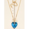Кулон Xuping колір 18K з кр-ми Swarovski на ланцюжку Кристальне серце Capri Blue довжина 40-45см фото №6 Кулон Xuping колір 18K з кр-ми Swarovski на ланцюжку Кристальне серце Capri Blue довжина 40-45см фото №6