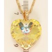 Кулон Xuping цвет 18K с кр-ми Swarovski на цепочке Кристальное сердце Sunflower длина 40-45см фото №3