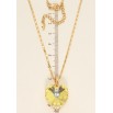 Кулон Xuping цвет 18K с кр-ми Swarovski на цепочке Кристальное сердце Sunflower длина 40-45см фото №5
