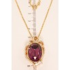 Кулон Xuping 18K с кристаллами Swarovski на цепочке Овальный кристалл Amethyst в фигурном обрамлении дл.46см фото №3 Кулон Xuping 18K с кристаллами Swarovski на цепочке Овальный кристалл Amethyst в фигурном обрамлении дл.46см фото №3
