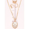Кулон Xuping 18K з кр-ми Swarovski на ланцюжку Медальйон із кристалом Clear дл. 39.5-45см х 2мм фото №3 Кулон Xuping 18K з кр-ми Swarovski на ланцюжку Медальйон із кристалом Clear дл. 39.5-45см х 2мм фото №3