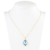 Кулон Xuping 18K с кр-ми Swarovski на цепочке Кристалл Aquamarine в ромбовой огранке дл. 40-45см х 1мм фото №2 Кулон Xuping 18K с кр-ми Swarovski на цепочке Кристалл Aquamarine в ромбовой огранке дл. 40-45см х 1мм фото №2