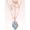Кулон Xuping 18K с кр-ми Swarovski на цепочке Кристалл Aquamarine в ромбовой огранке дл. 40-45см х 1мм фото №4 Кулон Xuping 18K с кр-ми Swarovski на цепочке Кристалл Aquamarine в ромбовой огранке дл. 40-45см х 1мм фото №4