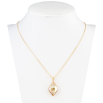 Кулон Xuping 18K с кр-ми Swarovski на цепочке Кристалл Golden Shadow в ромбовой огранке дл. 41-46,5см х 1мм фото №3