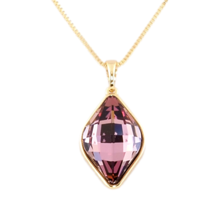 Кулон Xuping 18K с кр-ми Swarovski на цепочке Кристалл Amethyst в ромбовой огранке дл. 40-45,5см х 1мм фото №8 Кулон Xuping 18K с кр-ми Swarovski на цепочке Кристалл Amethyst в ромбовой огранке дл. 40-45,5см х 1мм фото №8